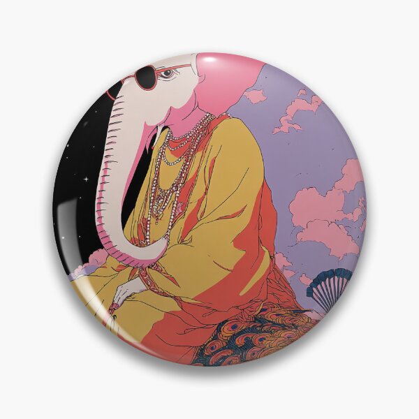 Item preview, Ganesha Peacock Lotus Vision Retro Vaporwave Pop Art designed and sold by PANNARUK THAILAND.