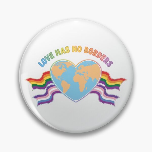 Item preview, Love Has No Borders LGBTQ Pride Rainbow Heart World Design designed and sold by Pride_Prints.