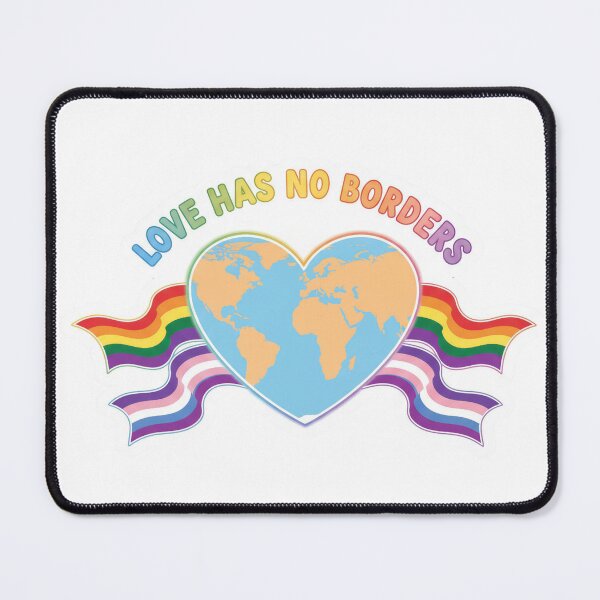Item preview, Love Has No Borders LGBTQ Pride Rainbow Heart World Design designed and sold by Pride_Prints.