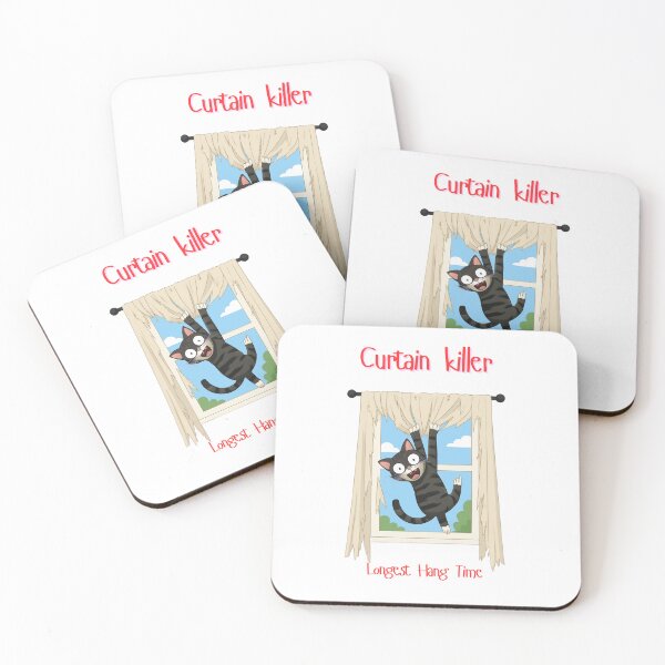 Item preview, Curtain Killer Longest Hang Time Cat Shirt designed and sold by Liberty To Go.