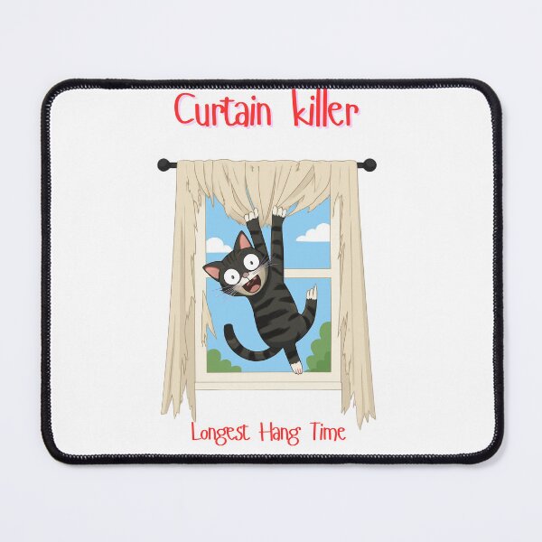 Item preview, Curtain Killer Longest Hang Time Cat Shirt designed and sold by Liberty To Go.