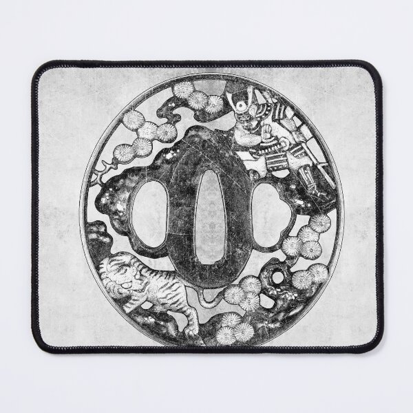 Item preview, Samurai Warrior Tiger Tsuba Japanese Sword Guard Dark Art designed and sold by Ghoul Enterprises.