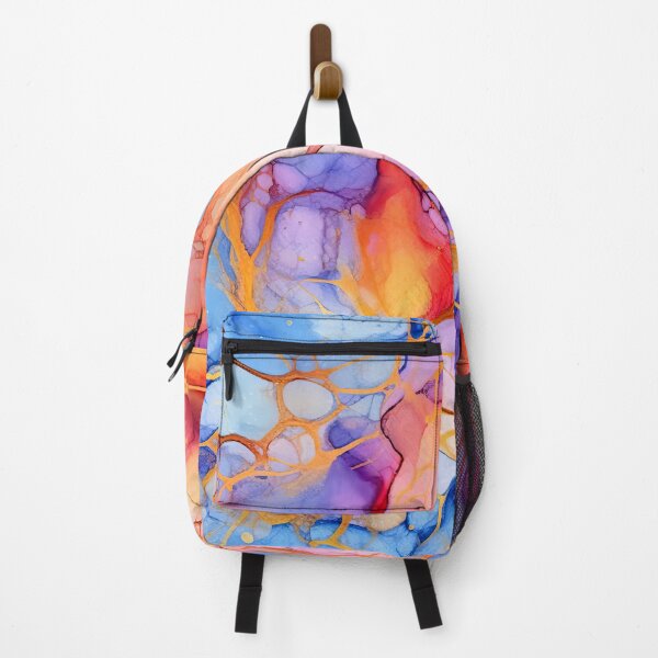 Item preview, Dreamy Blues, Aqua With Mango-Papaya Hues Abstract  designed and sold by DEC02.
