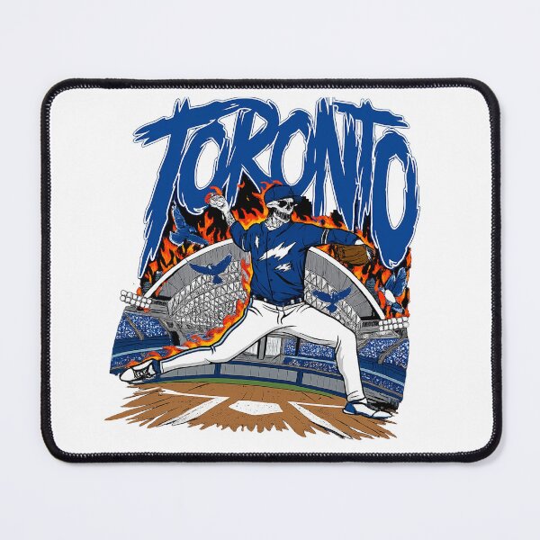 Item preview, Toronto Baseball Skeleton Flaming Pitcher Blue Jay Birds in The 6ix designed and sold by SeriouslyArtistical.