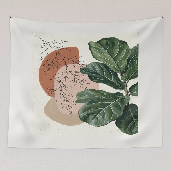 Item preview, Boho Fiddle Leaf Fig Botanical Abstract Art designed and sold by MakarenaCreate.