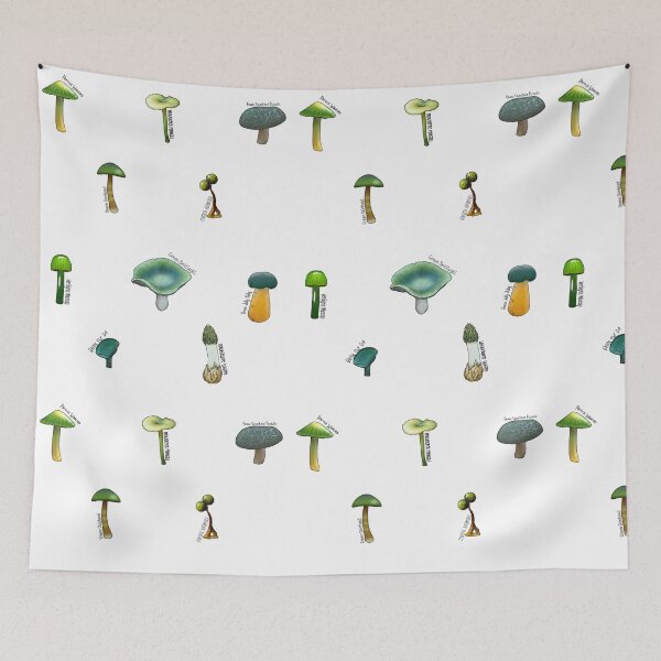 Item preview, Green Mushrooms designed and sold by paperandp!xels.