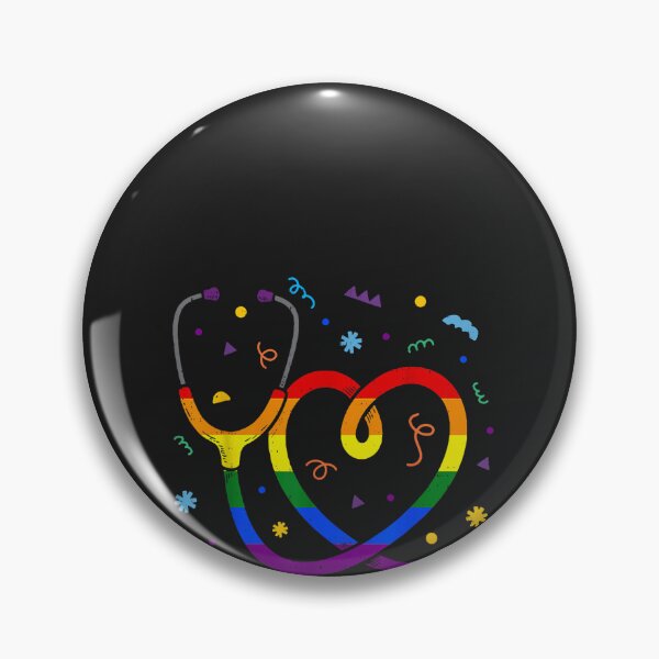 Item preview, Scrub Top Stethoscope Rainbow Flag LGBT Nurse Gay Pride designed and sold by CriseldaBruning.