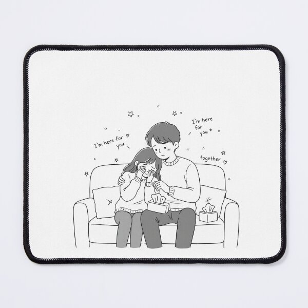 Item preview, I'm Here For You – Cute Couple Comfort Love Illustration designed and sold by JaiSoftStudio.