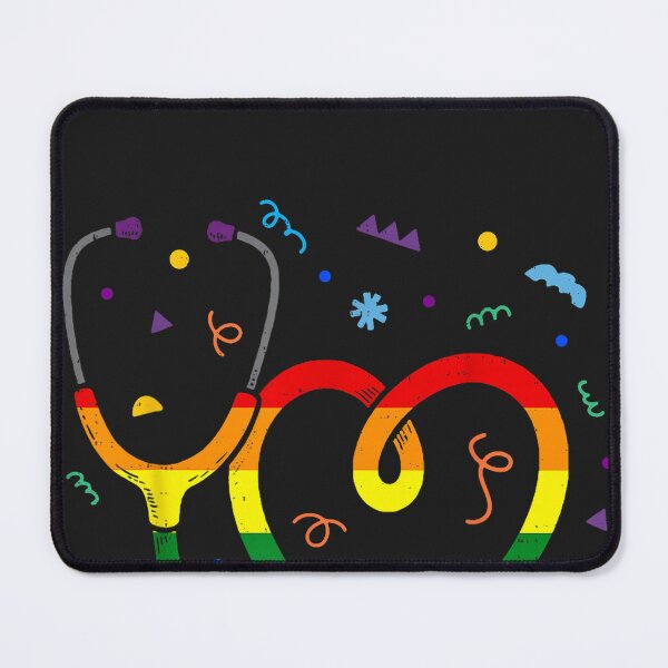 Item preview, Scrub Top Stethoscope Rainbow Flag LGBT Nurse Gay Pride designed and sold by CriseldaBruning.