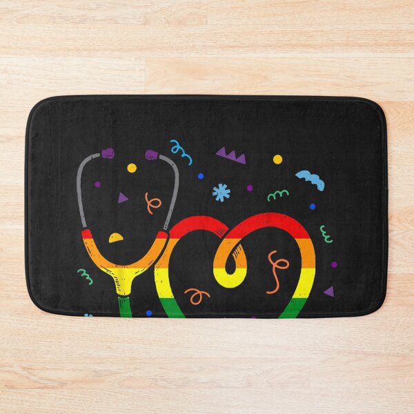 Item preview, Scrub Top Stethoscope Rainbow Flag LGBT Nurse Gay Pride designed and sold by CriseldaBruning.