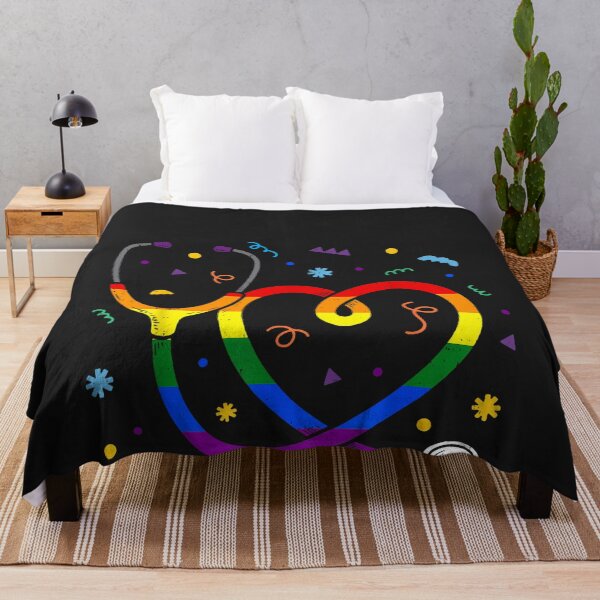 Item preview, Scrub Top Stethoscope Rainbow Flag LGBT Nurse Gay Pride designed and sold by CriseldaBruning.