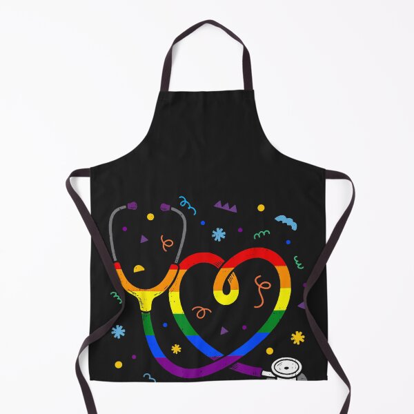 Item preview, Scrub Top Stethoscope Rainbow Flag LGBT Nurse Gay Pride designed and sold by CriseldaBruning.