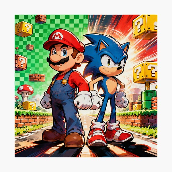 Item preview, Mario & Sonic Retro Universe | Nostalgic Gamer Design designed and sold by FernandsOficial.