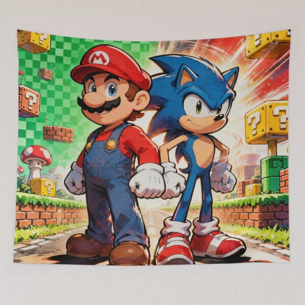 Item preview, Mario & Sonic Retro Universe | Nostalgic Gamer Design designed and sold by FernandsOficial.