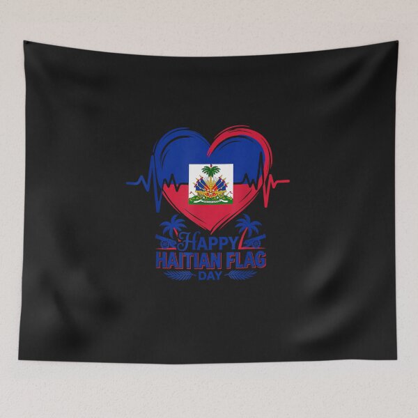 Item preview, Fireworks Happy Haitian Flag Day Haiti Heartbeat Pride designed and sold by FrankIsabel.