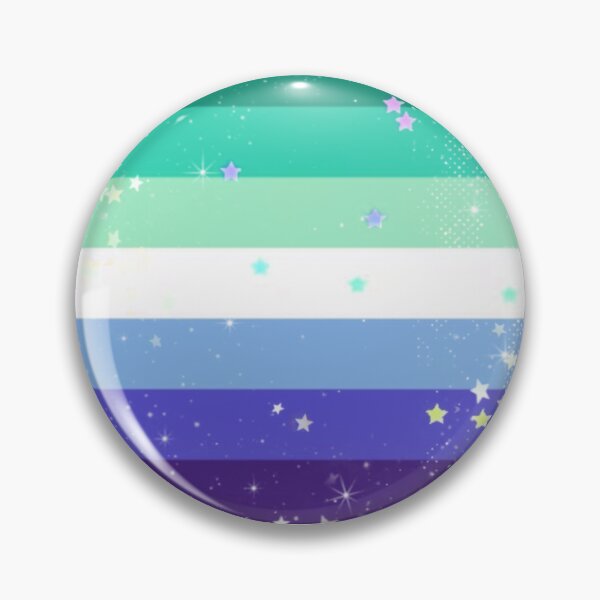 Item preview, Whimsical Star Gay Flag Pin designed and sold by ILoveCryOfFear.