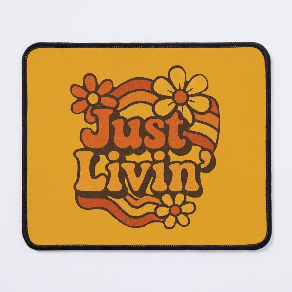 Item preview, Retro Groovy Just Livin Floral Typography designed and sold by CAutumnTrapp.