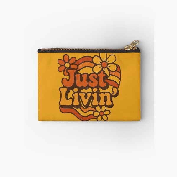 Item preview, Retro Groovy Just Livin Floral Typography designed and sold by CAutumnTrapp.