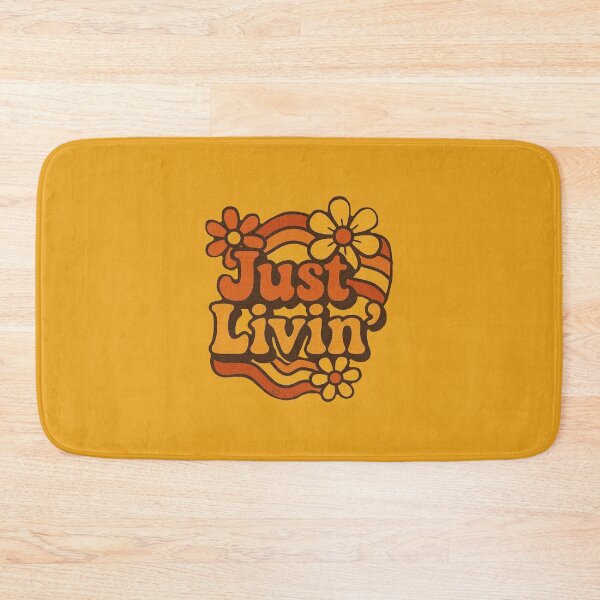 Item preview, Retro Groovy Just Livin Floral Typography designed and sold by CAutumnTrapp.