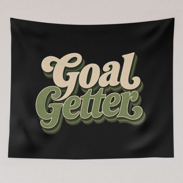 Item preview, Goal Getter | Retro Motivational Typography Design designed and sold by Irene Catchmind.