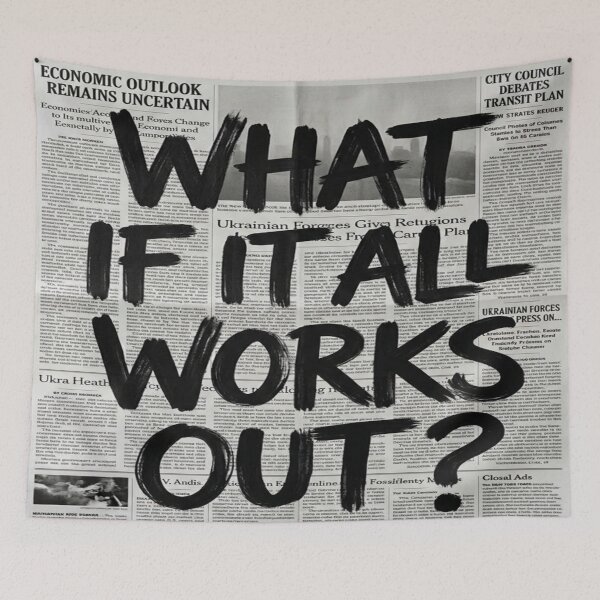 Item preview, What If It All Works Out - Vintage Newspaper Art designed and sold by MakarenaCreate.