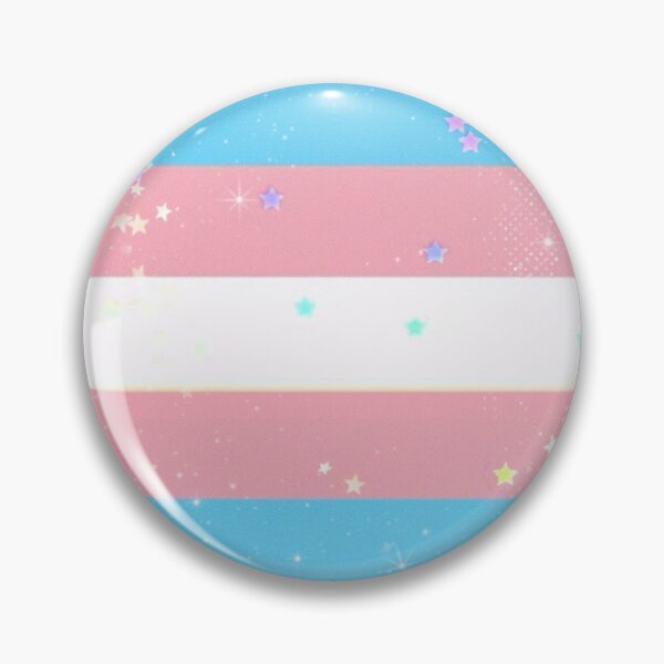 Item preview, Whimsical Star Trans Flag Pin designed and sold by ILoveCryOfFear.