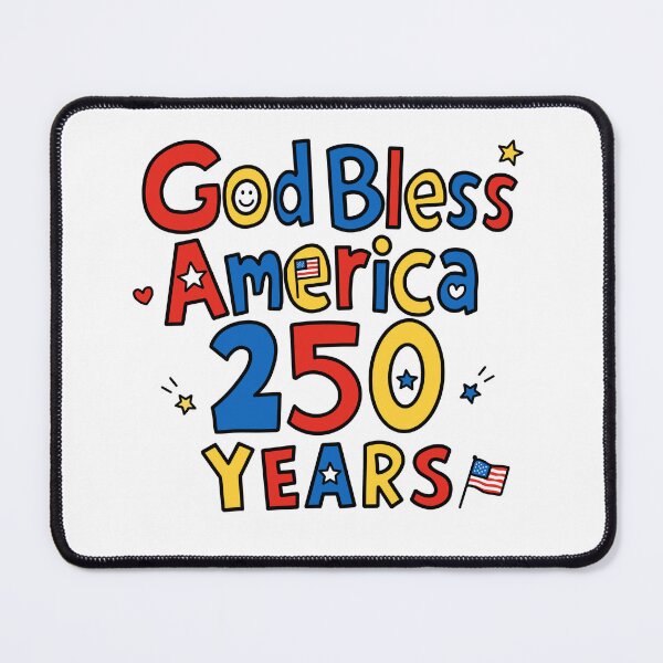 Item preview, God Bless America 250 Years Christian Patriotic Graphic designed and sold by OHSHALOM.