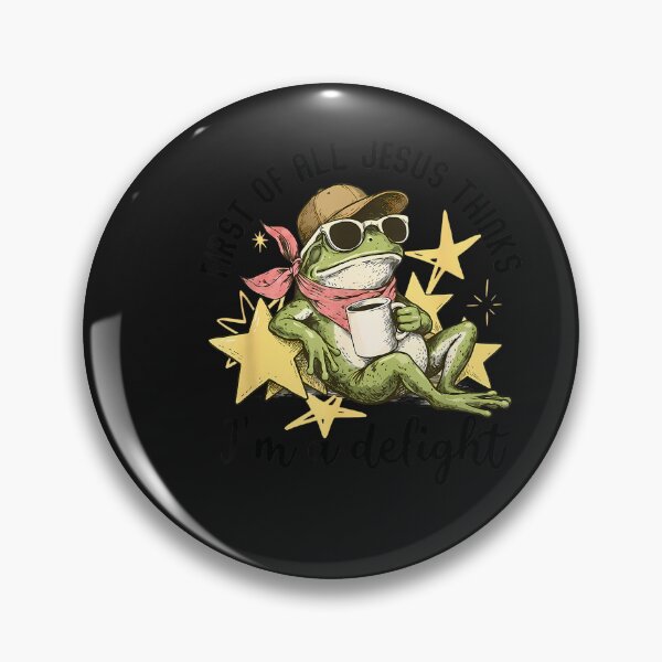Item preview, First of All Jesus Thinks I'm A Delight Funny Frog designed and sold by FrankIsabel.