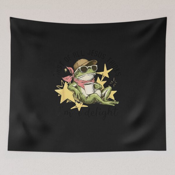 Item preview, First of All Jesus Thinks I'm A Delight Funny Frog designed and sold by FrankIsabel.