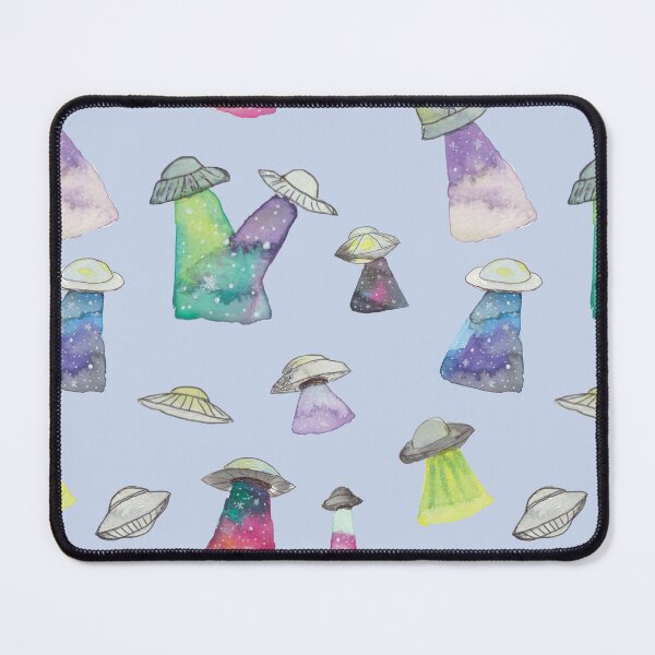 Item preview, Watercolour UFOs with Galaxy Beams designed and sold by Cosmic Seed Creative.