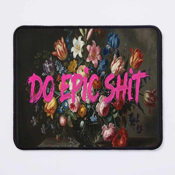 Item preview, Do Epic Shit Pink Graffiti Floral Still Life Art designed and sold by MakarenaCreate.