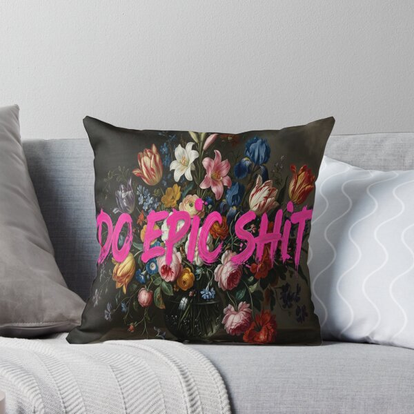 Item preview, Do Epic Shit Pink Graffiti Floral Still Life Art designed and sold by MakarenaCreate.