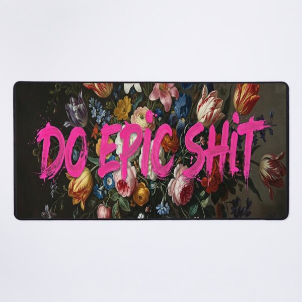 Item preview, Do Epic Shit Pink Graffiti Floral Still Life Art designed and sold by MakarenaCreate.