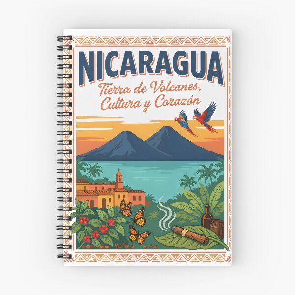 Item preview, Nicaragua. Tierra de Volcanes, Cultura y Corazon. Vintage travel poster. designed and sold by Nica Sol.