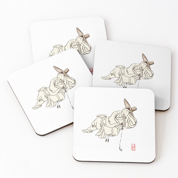 Item preview, A smoking man in Korean folk painting designed and sold by OZ art.