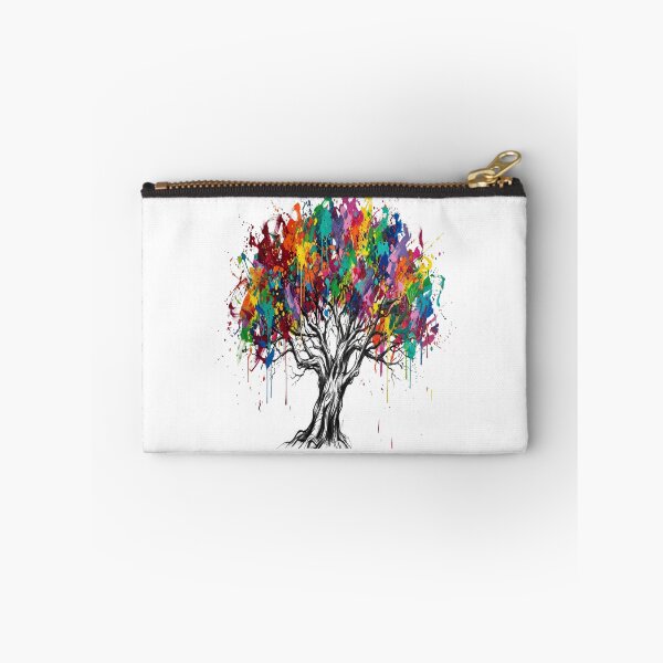 Item preview, Colorful Tree of Life Abstract Paint Splatter Art designed and sold by MakarenaCreate.