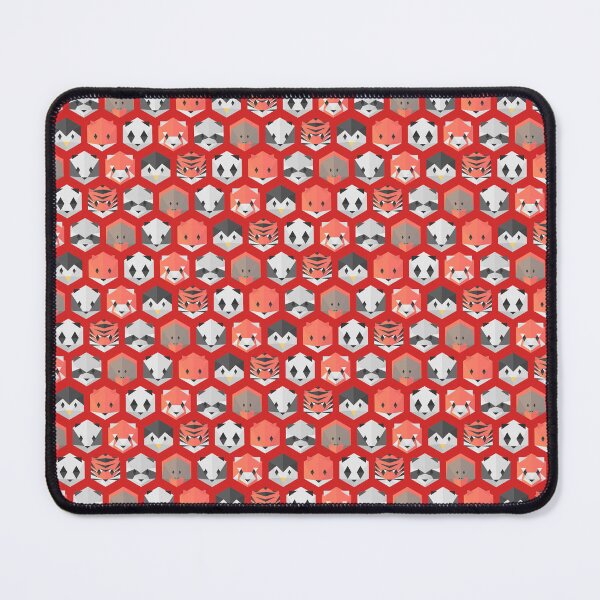 Item preview, Red Honeycomb Minimalist Animals designed and sold by animinimal.
