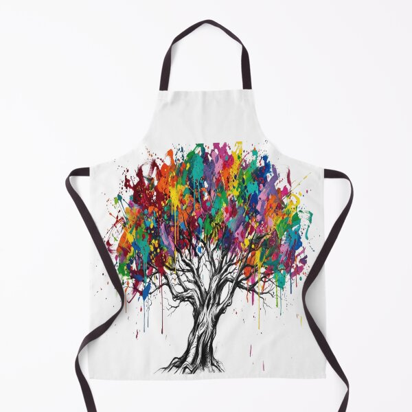 Item preview, Colorful Tree of Life Abstract Paint Splatter Art designed and sold by MakarenaCreate.
