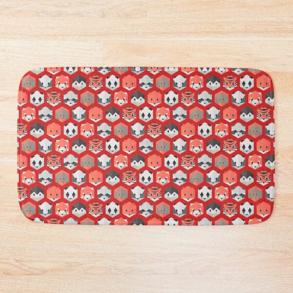 Item preview, Red Honeycomb Minimalist Animals designed and sold by animinimal.