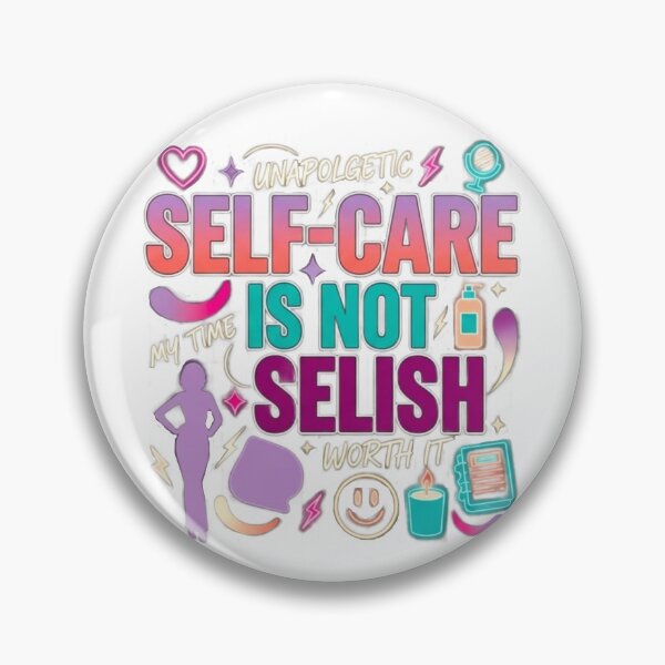 Item preview, Self Care Is Not Selfish Women Mental Health Awareness Boundaries Quote Design designed and sold by Soft Strength Studio.