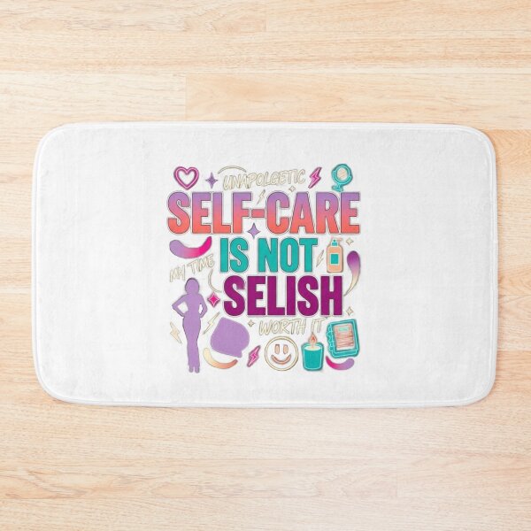 Item preview, Self Care Is Not Selfish Women Mental Health Awareness Boundaries Quote Design designed and sold by Soft Strength Studio.