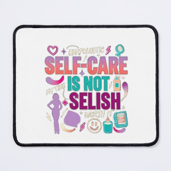 Item preview, Self Care Is Not Selfish Women Mental Health Awareness Boundaries Quote Design designed and sold by Soft Strength Studio.