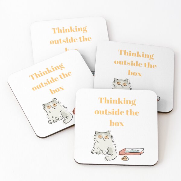 Item preview, Thinking outside the box cat designed and sold by Liberty To Go.