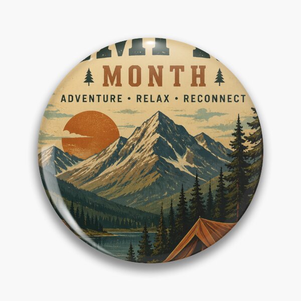 Item preview, Vintage Camping Poster – National Camping Month designed and sold by NaphDesigns.