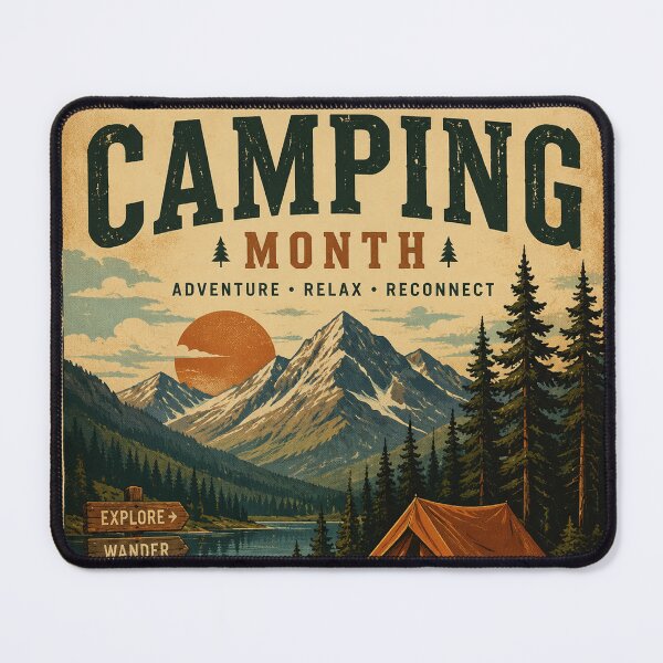 Item preview, Vintage Camping Poster – National Camping Month designed and sold by NaphDesigns.