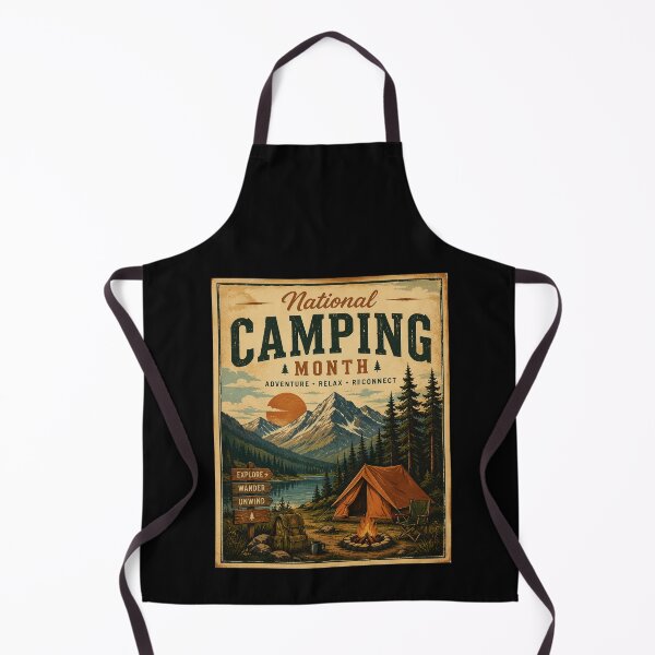 Item preview, Vintage Camping Poster – National Camping Month designed and sold by NaphDesigns.