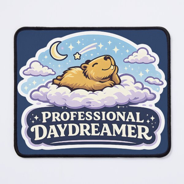 Item preview, Professional Daydreamer Capybara Shirt | Dreamy Retro Aesthetic Graphic Tee  | Cute Capybara Dreamer Aesthetic Shirt designed and sold by  Artistry in Motion by MADsrecreation.
