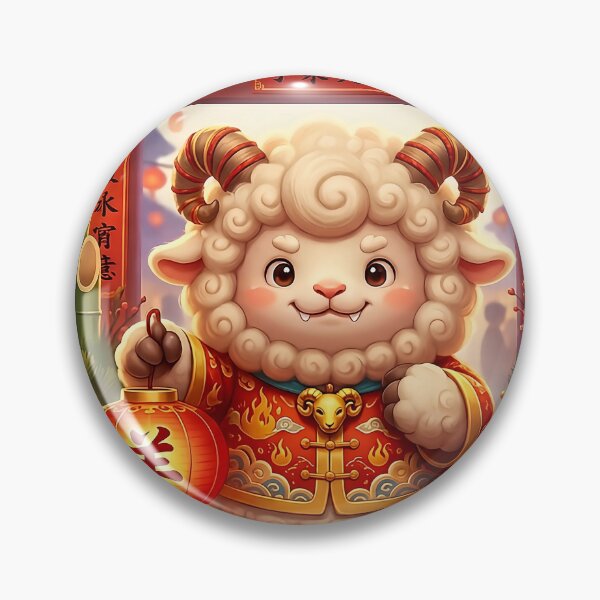 Item preview, Cute 2027 Year Of The Fire Goat designed and sold by sadhurag.