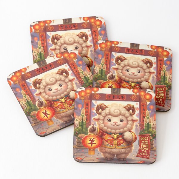 Item preview, Cute 2027 Year Of The Fire Goat designed and sold by sadhurag.