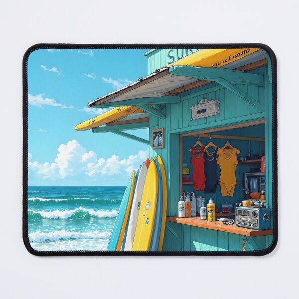 Item preview, Sunny Beach Surf Rental Shack Tropical Ocean Vibes iPhone Case designed and sold by FestivityFinds.